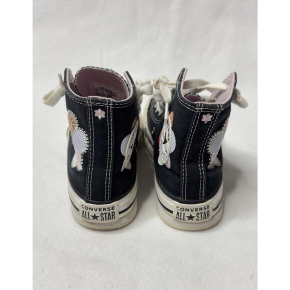 Converse Chuck Taylor All Star Leaf Patchwork Platform Sneakers Girl Sz 12 - Picture 10 of 14